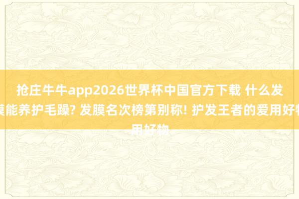 抢庄牛牛app2026世界杯中国官方下载 什么发膜能养护毛躁? 发膜名次榜第别称! 护发王者的爱用好物