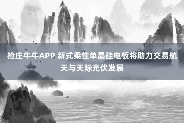 抢庄牛牛APP 新式柔性单晶硅电板将助力交易航天与天际光伏发展
