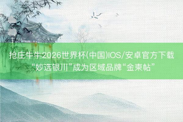 抢庄牛牛2026世界杯(中国)IOS/安卓官方下载 “妙选银川”成为区域品牌“金柬帖”