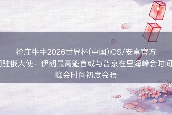 抢庄牛牛2026世界杯(中国)IOS/安卓官方下载 伊朗驻俄大使：伊朗最高魁首或与普京在里海峰会时间初度会晤